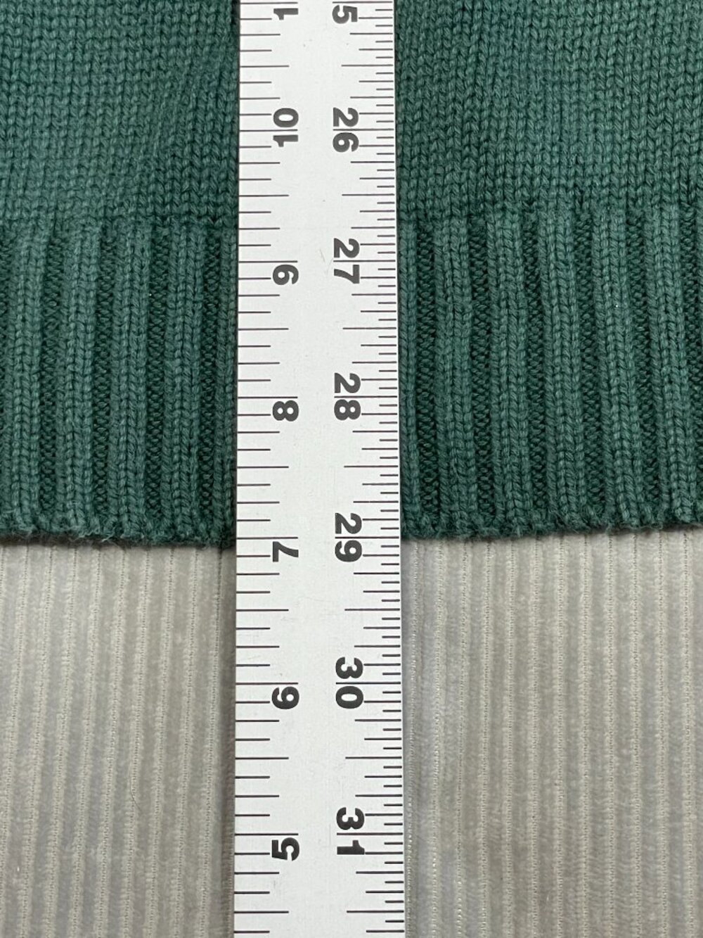 Brandy Melville Green Heavyweight Cotton Crewneck Sweater Oversized Knit Italy - Picture 6 of 8